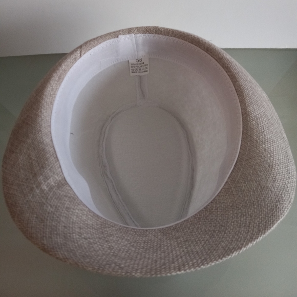 Gray Linen Fedora Hat - Picture 6 of 6